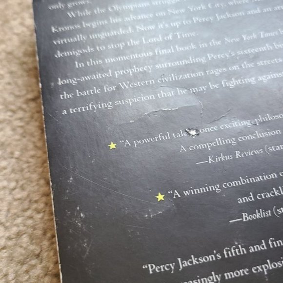 4/$25 Percy Jackson and the Olympians, Book Five: The Last Olympian - Paperback - Picture 6 of 6